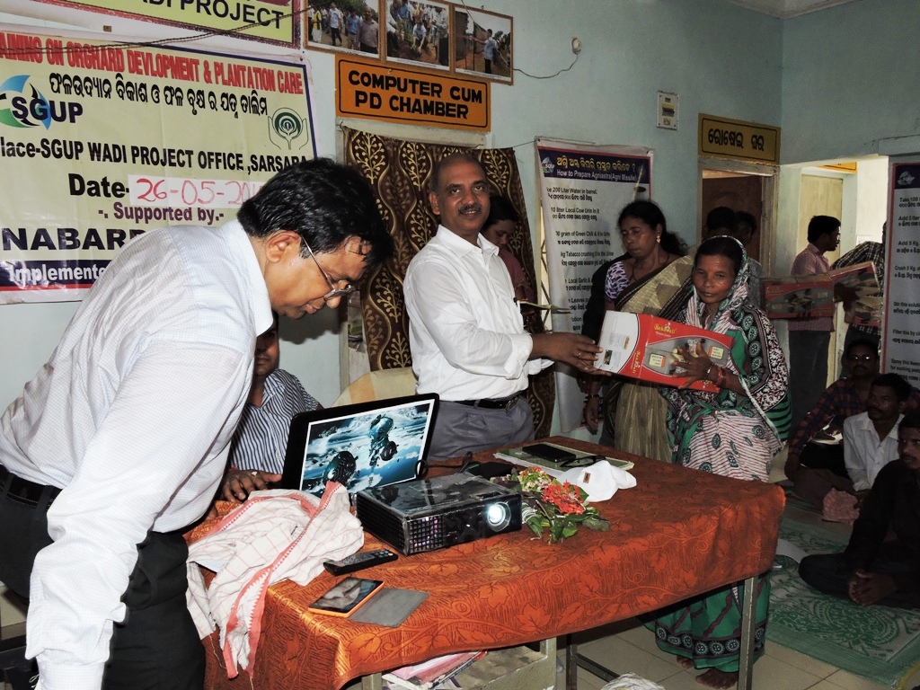 Two DDMs visit and pressure cooker distribution Sgup Odisha