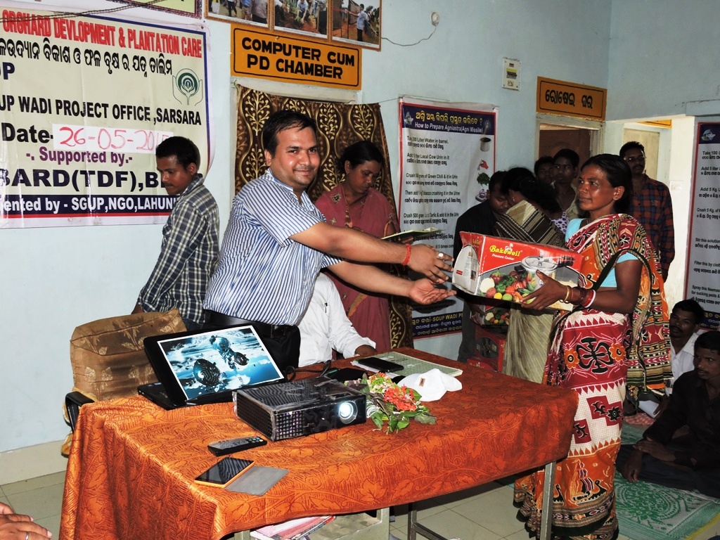 Two DDMs visit and pressure cooker distribution Sgup Odisha