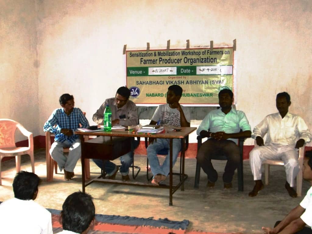 sensitization and mobilization workshop Farmers producer organization sva sgup nabard